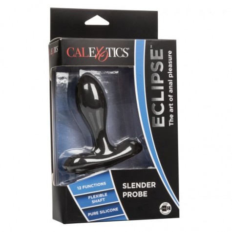 Черная вибропробка Eclipse Slender Probe - 9,5 см.