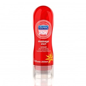 Интимная смазка и гель для массажа DUREX Massage 2in1 Sensual с иланг-илангом - 200 мл.