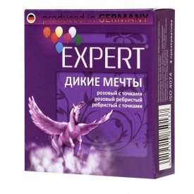 Презервативы с точками и ребрами Expert "Дикие мечты" - 3 шт.